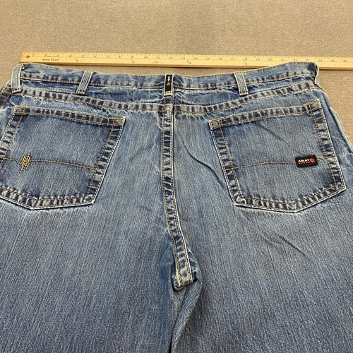 Ariat FR Jeans M3 vestibilità ampia uomo 46x30 blu denim ignifugo invecchiato CAT2 - Foto 8 di 14