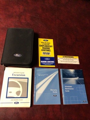 2002 FORD EXCURSION OWNERS MANUAL BOOKS WARR MAINT GUIDE CASE ALL MODELS