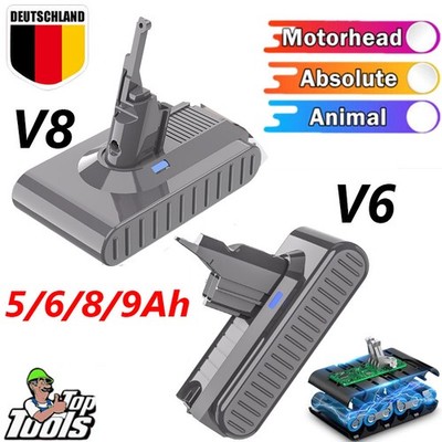 9.0AH V8 Akku For Dyson V8 V6 SV10 DC61 DC62 Cordless Vacuum Cleaner /2X Filter