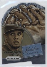 2014 Panini Prizm Golden Leather Die Cut Carlos Gomez #5 2u3