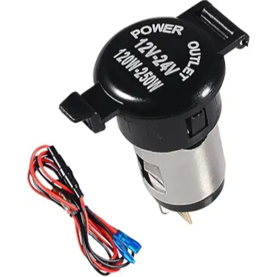 Socket, 12v Auto Cigarette Lighter Adapter With Extension
