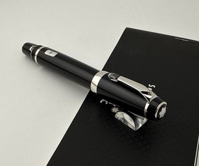 Montblanc Boheme Black Noir Platinum Fountain Pen Fixed 14K Gold