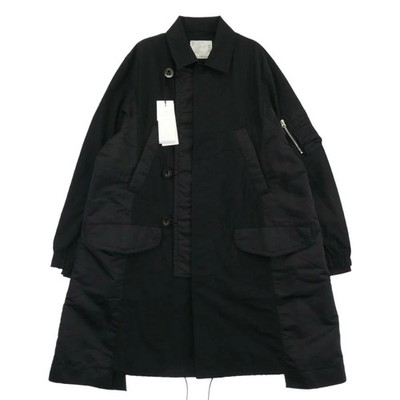Sacai 21AW 21-02591 Cotton Oxford Coat Cotton Oxford Docking Stainless