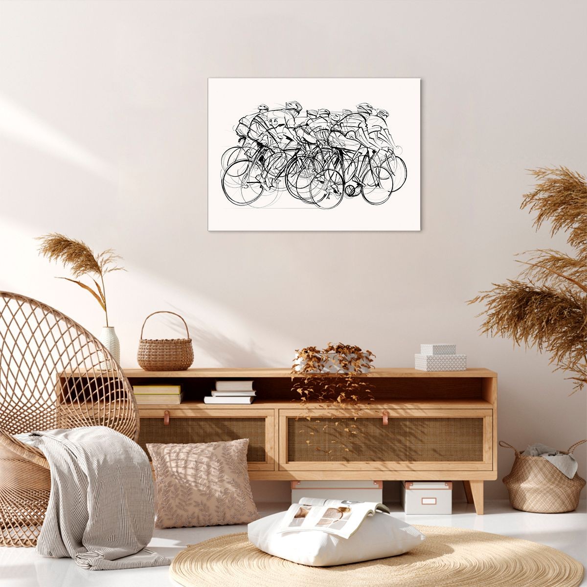 Quadro su Tela 70x50cm bici corsa ruota Stampe Immagini Quadri Moderni Murale foto 5