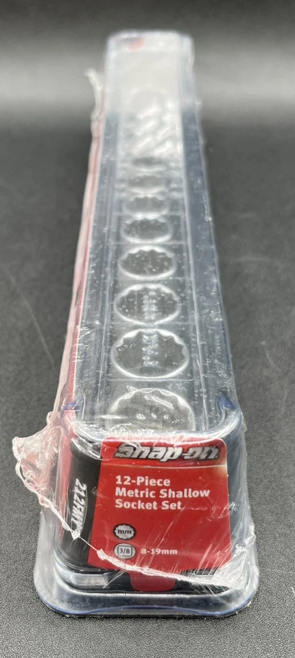 SNAP-ON 212FMY 12PC 3/8" DRIVE METRIC SHALLOW 12PT SOCKET SET 8-19 M (MVP033965) - Image 2 of 3