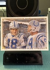 2008 Upper Deck Masterpieces - Peyton Manning, Johnny Unitas #92 NFL HOF Colts