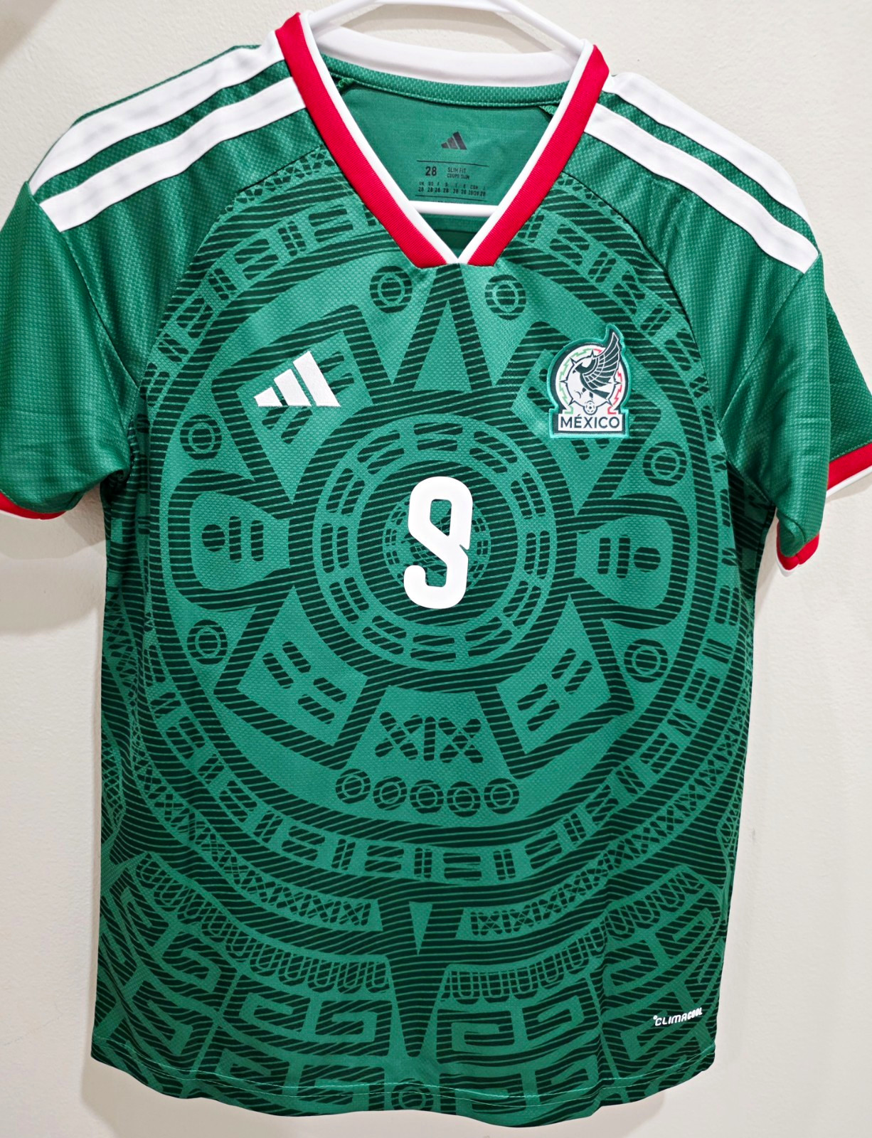 Mexico Soccer Jersey Raúl #9 size 28 for Toddler 12-13 yrs old or Women size S