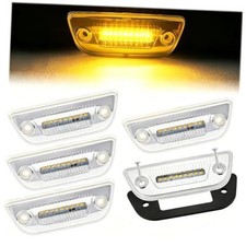 9 Led Cab Lights Truck Trailer Cab Marker Roof Running Lights 5pcs - Clear 9 Led Cab Lights Truck Trailer Cab Marker Roof Running Lights 5pcs - Clear