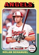Nolan Schanuel (24) 2024 Bow Chrome Heritage Topps Chrome LA ANGELS RC Lot A26