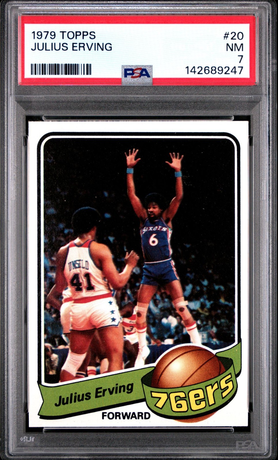 1979 Topps #20 - JULIUS ERVING - PSA 7 - Near Mint !!