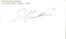 David Trautwein Signed 3x5 Index Card Cut Tides Autograph Den