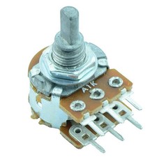 100K Logarithmic Stereo 16mm Potentiometer D Shaft Pot