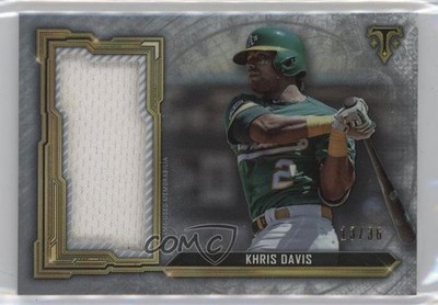 2020 Topps Triple Threads Single Jumbo Relics 13/36 Khris Davis #SJR-KDA 0nr3