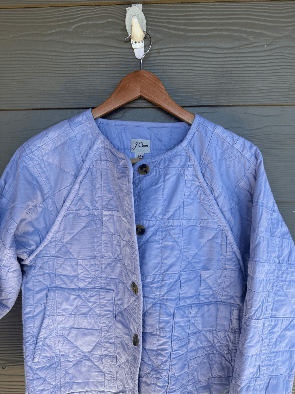 J Crew patchwork lavender jacket - image 3