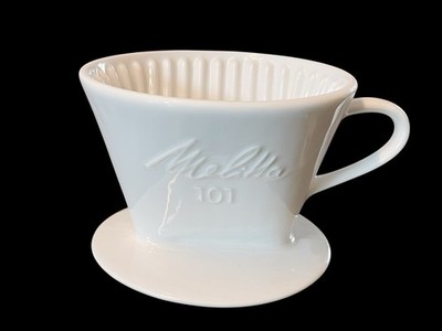 Melitta coffee filter 101 porcelain 1-hole porcelain filter white H 8 Ø 10 cm 55482