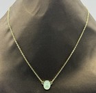 Gold Tone Initial A Pendant Necklace Minimalist Letter Charm Womens