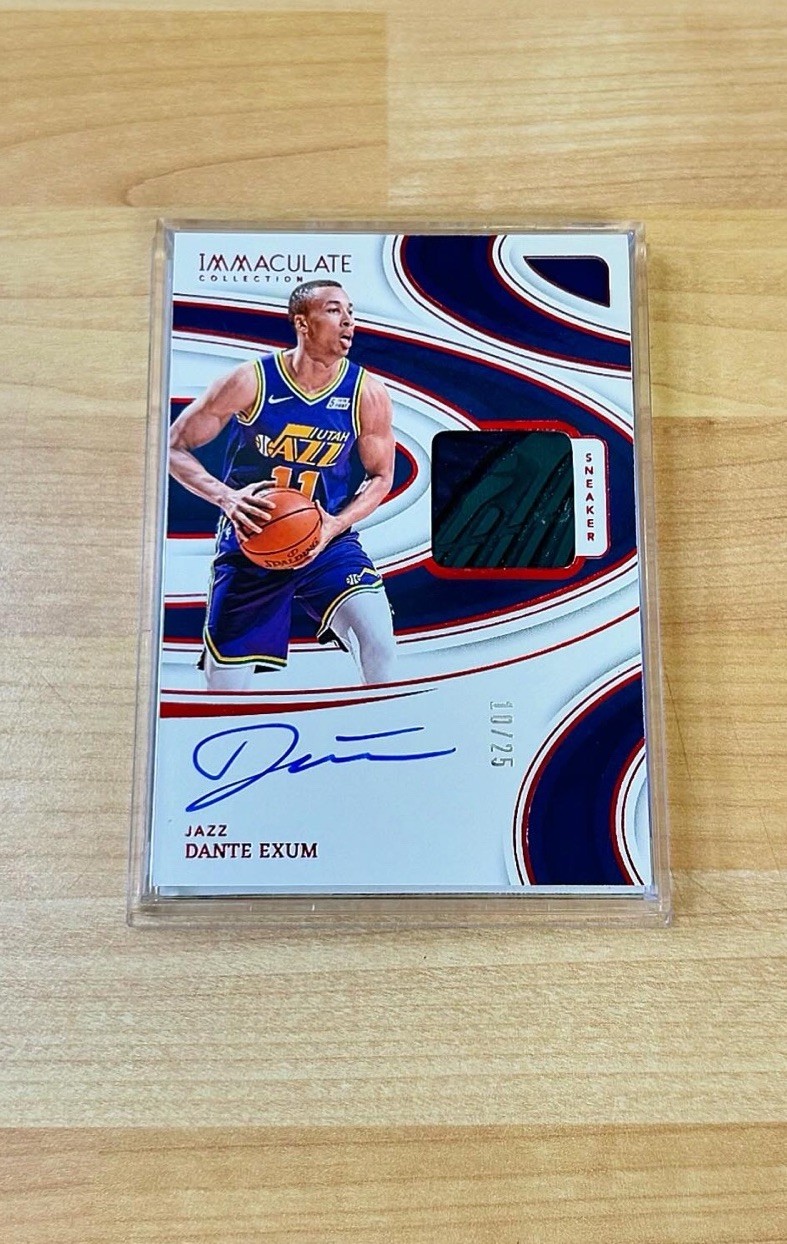 DANTE EXUM 2023 Panini Immaculate Sneaker Swatches GAME USED SHOE RED Auto /25