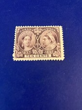 Canada #57 1897 10c brown violet Queen Victoria Jubilee issue MLH/VF; $250 UCV