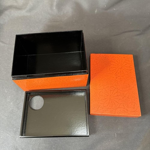 Teedose Chrysantheme Arabesque Zinnober Lackgeschirr ea Zeremonie Utensilien Sado - Bild 17 von 19