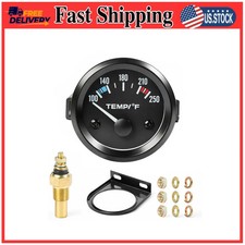 52mm Car Water Temp Gauge 100-250F 12V LED Universal Temperature Meter Kit