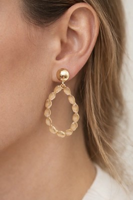 Ohrringe Ohrhänger Tropfenform Cat-eye Stones  Hellblau Rosa Nickelfrei Sweet7