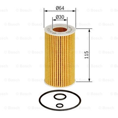 ENGINE OIL FILTER BOSCH 1 457 437 001 P NEW OE REPLACEMENT - Picture 7 of 10