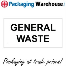 SIGN General Waste Packaging Non Recyclable Household Landfill Homes CS613F