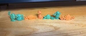 1970s Freakies Cereal Complete Set of 7 Rubber Figures LOOK!