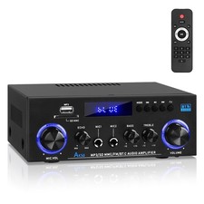 Bluetooth5.0 Audio Amplifiers Home Stereo Amp Receivers AK-50 2.0 Channel RMS...