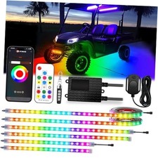 6PCS 12V-72V Golf Cart Lights, RGB Led Underglow 6PCS-4 underglow 2 canopy