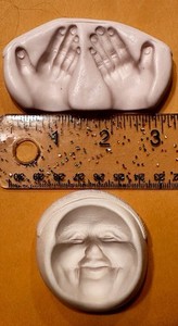 Polymer clay doll molds - Santa & hands by Amaco