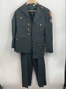 Men's Green US Army Jacket Pants 2-Piece Service Uniform Set Size 38R & W30 L36
