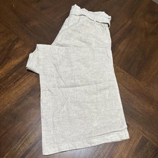 BANANA REPUBLIC Women  s Size 10 Ivory Wide Leg Linen Pants