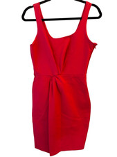 Abito rosso Y2K Armani Exchange aderente con lacci davanti taglia 8 vestibilità più piccola