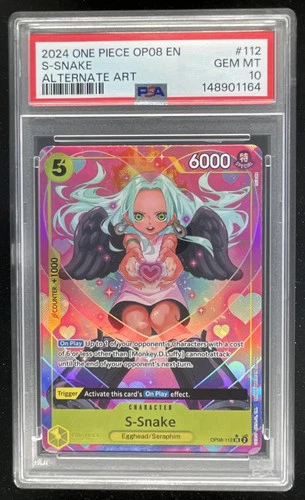 2024 One Piece OP08 EN #112 S-Snake Alternate Art PSA 10
