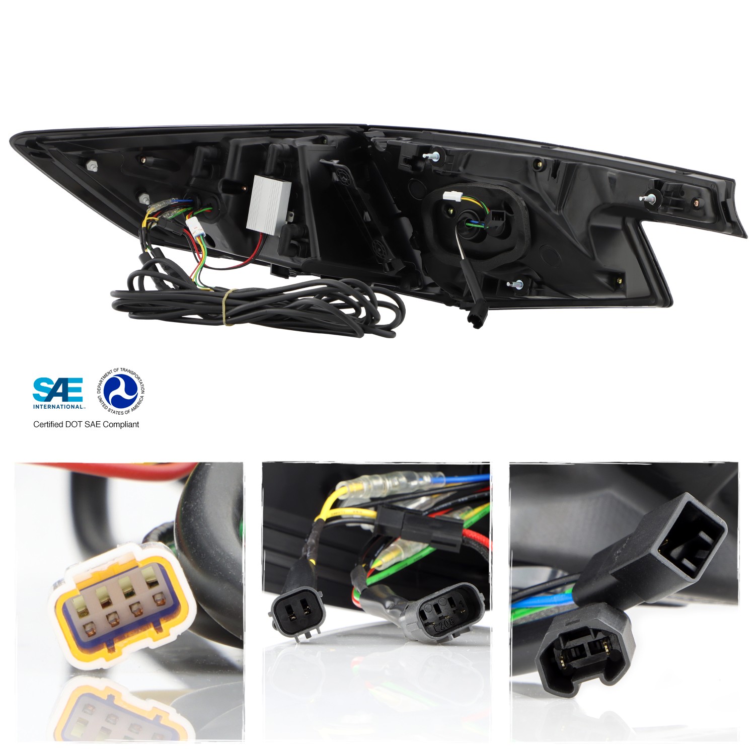 For 22-24 Civic Hatchback Black Tail Light w/LED Sequential Signal +welcome Lamp