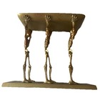 Martha Stewart 12"T 14”L Halloween 3 Skeletons Holding Gold Tray/Candles,etc EUC — photo 2