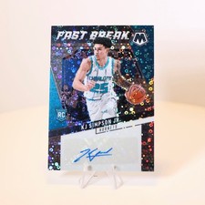 KJ Simpson Jr. 💎 Fast Break Rookie Auto 💎 2024-25 Mosaic | Charlotte Hornets