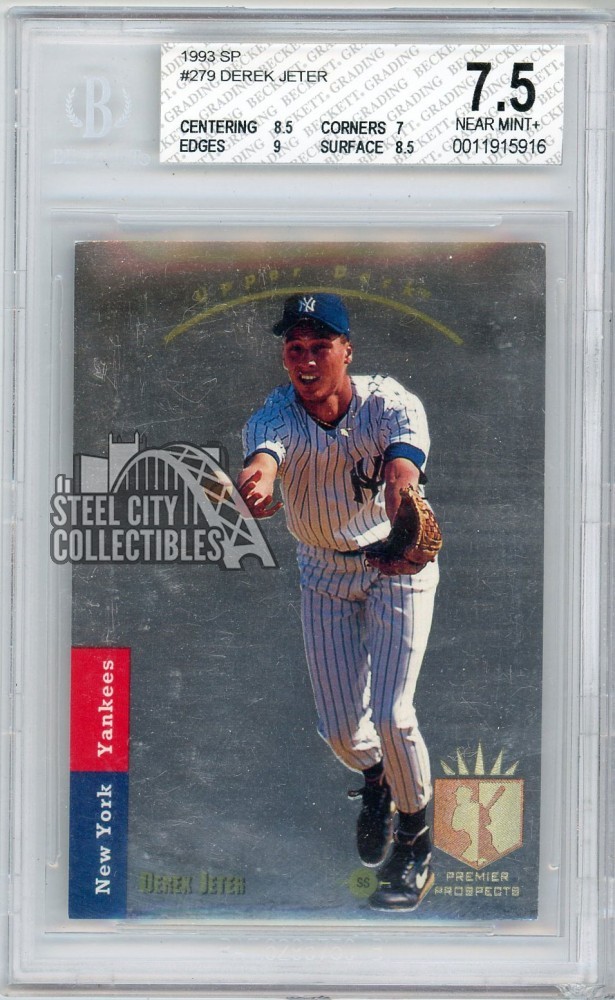 Derek Jeter 1993 Upper Deck SP Foil Rookie Card #279 BGS 7.5
