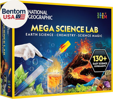 National Geographic Mega Science Lab - Kit for Kids with 75 Easy Experiments, Fe