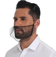 200PCS Disposable Beard Nets Breathable Honeycomb Food Service Beard Cover......