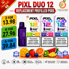Pixl Duo 12 Prefilled Pods 20mg | 6000 Puffs | Dual Flavour | Mesh Coil | TPD