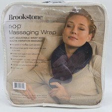 Brookstone NAP Massaging Wrap - Adjustable, Plush, Relaxing Vibration Massage