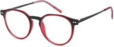 CAPRI OPTICS DICAPRIO DC374 EYEGLASSES 48-18-145 BLACK/BURGUNDY W/ SOFT CASE