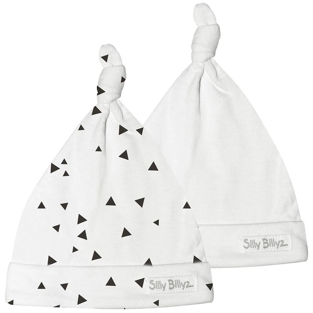 Silly Billyz Gumnut Baby Hat, 2 Pack (Triangles)