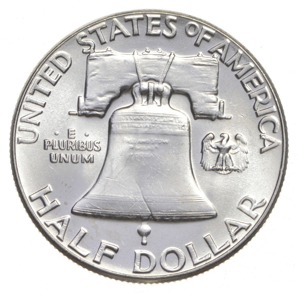 Choice Unc 1960 P Franklin Half Dollar Gem BU From Original Roll *9490 ...