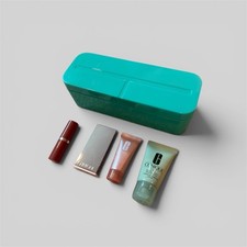 Clinique Travel Set Bare Pop Lipstick Eyeshadow All About Eyes 7 Day Scrub Case