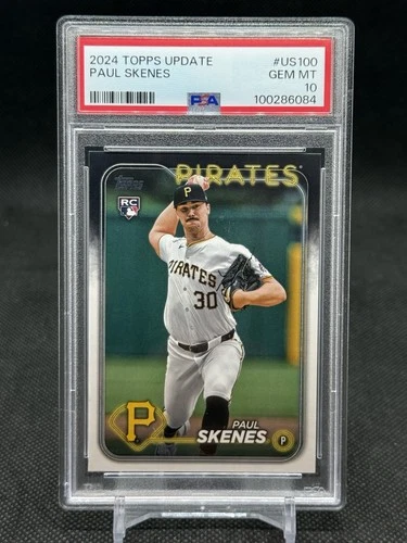 2024 Topps Update #US100 PAUL SKENES RC Pittsburgh Pirates Rookie PSA 10 GEM