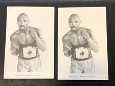 (2)x Marvelous Marvin Hagler Picture Photo Cards Vintage Boxing 4 3/4" x7"