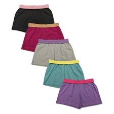 Wonder Nation Girl's Play Shorts 5-Pack Size 6/7 Multi --U6--